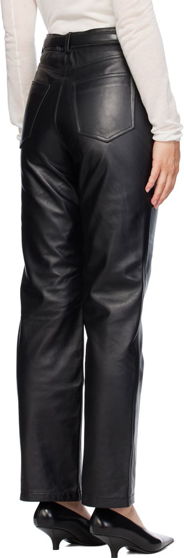 Nohavice TOTEME Straight Leather Pants Čierna | 243-WRB0195-LE0065, 2