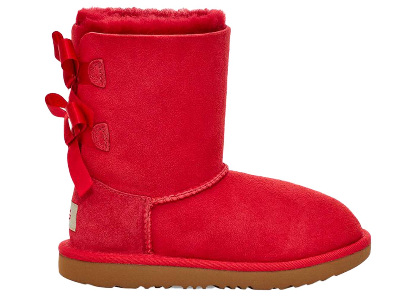 Oblečenie UGG Bailey Bow II Boot Ribbon Red (Toddler) Červená | 1017394T-RBRD, 0