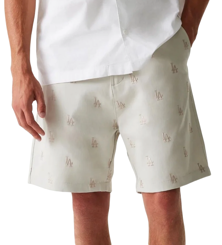 Šortky New Era New Era Los Angeles Dodgers MLB Monogram Shorts Béžová | 60667819-60667819, 0