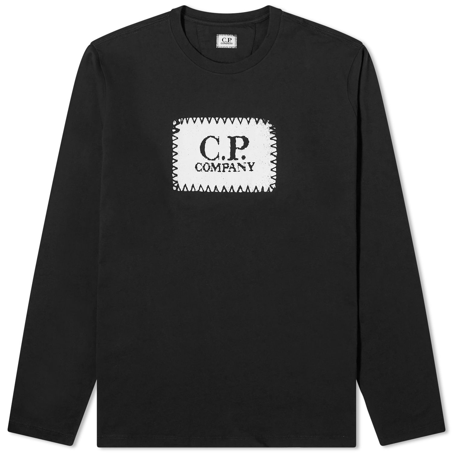 Tričko C.P. Company Box Logo Longsleeve T-Shirt Čierna | 16CMTS265A-005100W-999, 0