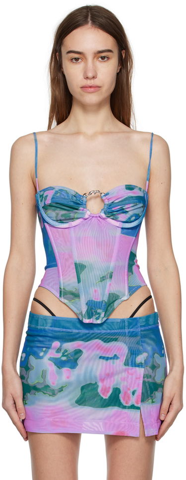 Sukňa Miaou Miaou Hannah Jewett Edition Deia Printed Mesh Tank Top Rôznofarebný | 7069PM1THP, 0