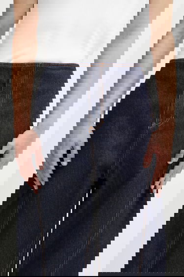 Džínsy ADER ERROR High-Waisted Balloon Leg Contrast Stitch Denim Navy | BO01FWJE0101BL, 3