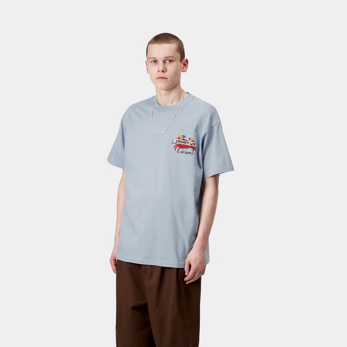 Tričko Carhartt WIP Short Sleeve Crab Paint T-Shirt Modrá | I034778_9, 0