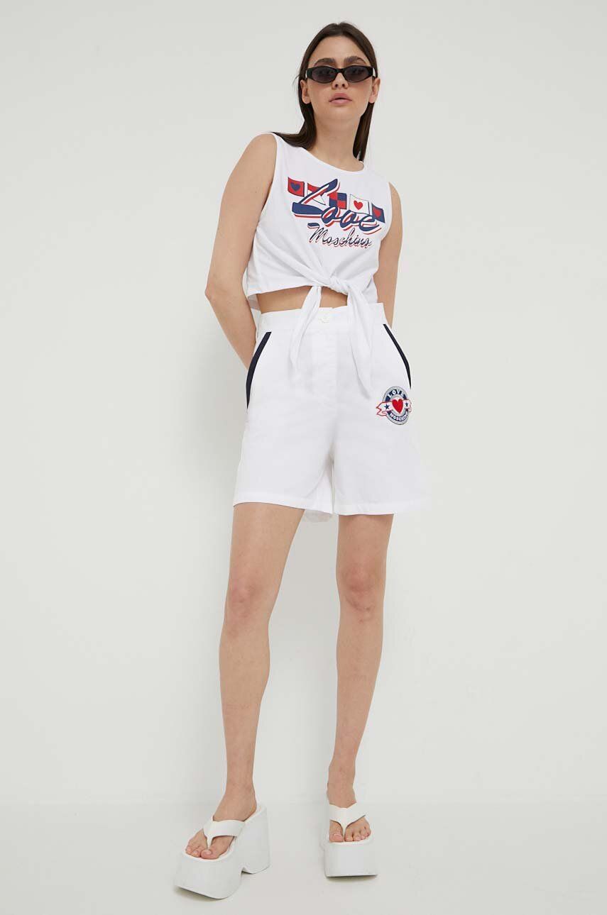 Šortky Moschino Love Sweat Shorts Biela | W.O.193.80.T.497A, 0