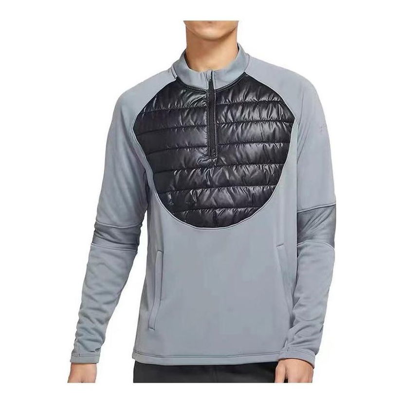 Mikina Nike Stand Collar Long Sleeve Hybrid Jacket Šedá | DC9169-084