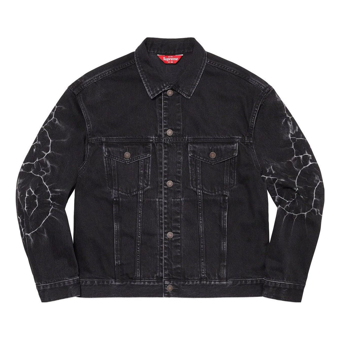 Bunda Supreme Shibori Print Trucker Jacket Čierna | SUP-SS23-014, 0