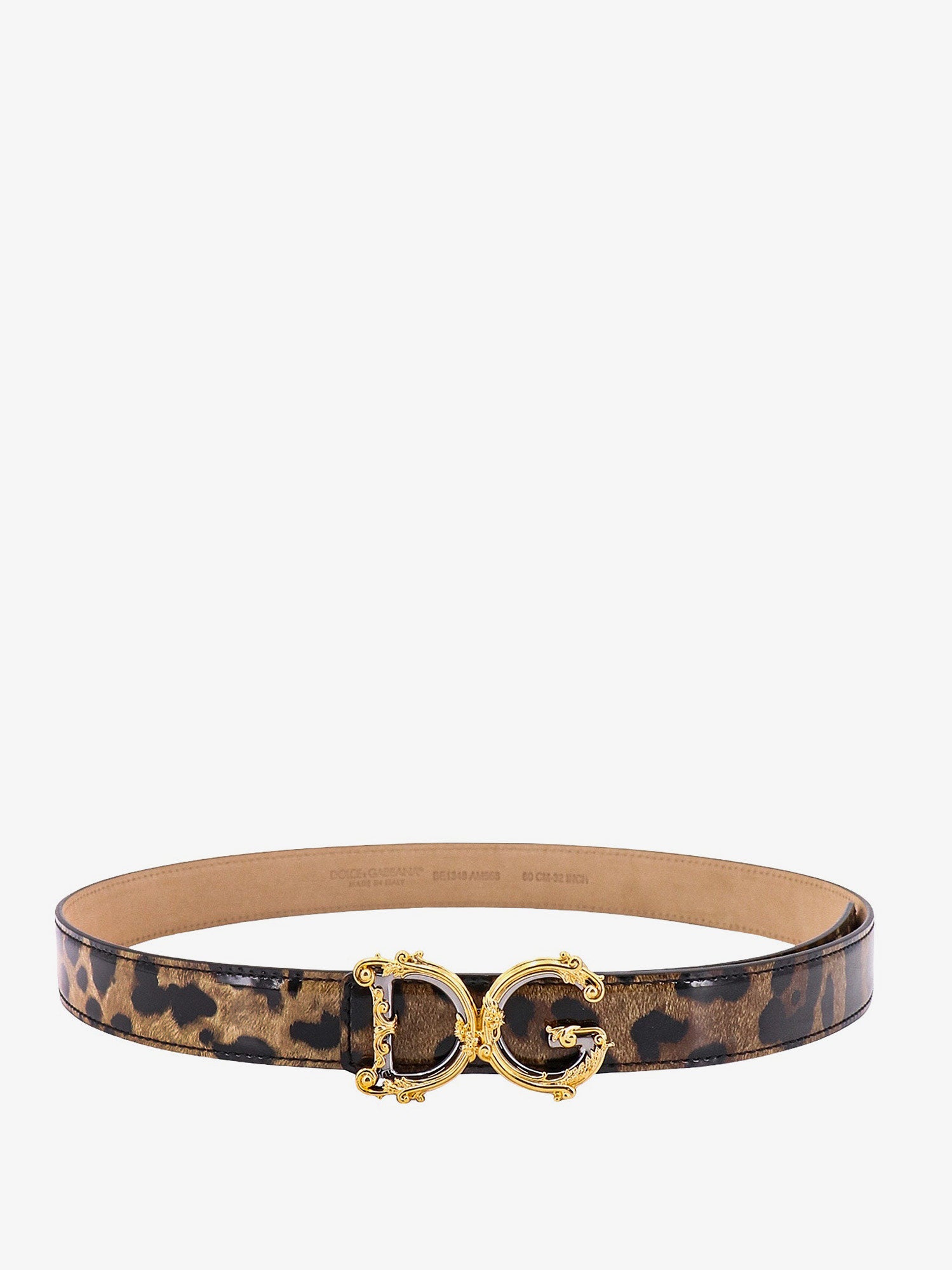 Opasok Dolce & Gabbana Dolce & Gabbana Leopard Print Leather Belt Hnedá | BE1348AM568HA93M, 0