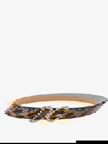 Opasok Dolce & Gabbana Dolce & Gabbana Leopard Print Leather Belt Hnedá | BE1348AM568HA93M, 0
