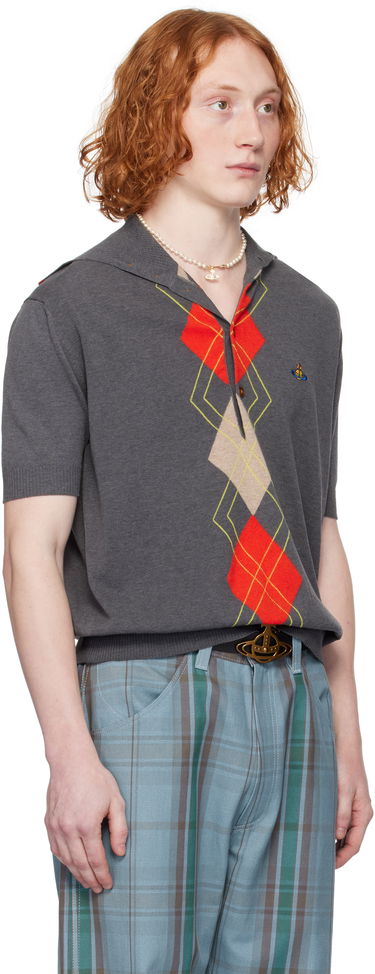 Polo tričko Vivienne Westwood Vivienne Westwood Argyle Polo Šedá | 2701002E-Y003D-, 1