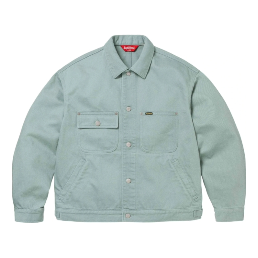 Bunda Supreme Chore Trucker Denim Jacket Zelené | SUP-SS24-232