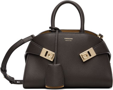 Kabelka FERRAGAMO Ferragamo Mini Hug Bicolor Top Handle Bag Hnedá | 778490, 0