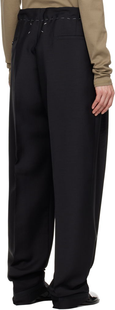 Nohavice Maison Margiela Maison Margiela Wool Mohair Drawstring Trousers Čierna | S51KA0602 M35301, 2