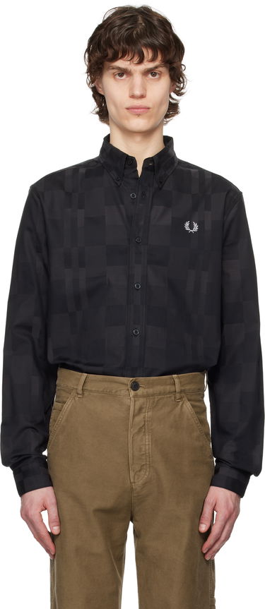 Košeľa Fred Perry Fred Perry Checkerboard Shirt Čierna | M8713, 0