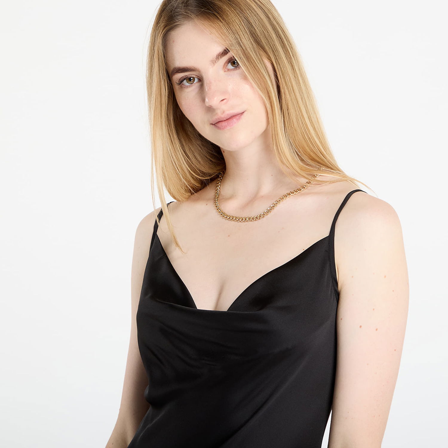 Šaty GUESS GUESS Akilina Cowl Neck Slip Dress Čierna | W5GK85WH9C2-JBLK, 1