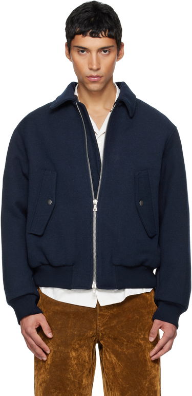 Bomber bunda Dries Van Noten Dries Van Noten Zipper Bomber Jacket Navy | 252-020560-2197, 0
