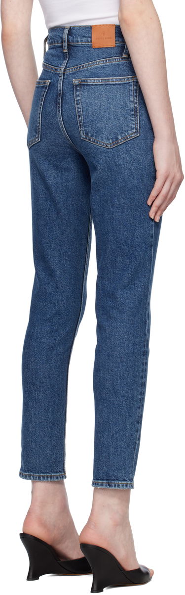 Džínsy Anine Bing Straight Leg Cropped Jeans Modrá | A-06-0088-405C, 2