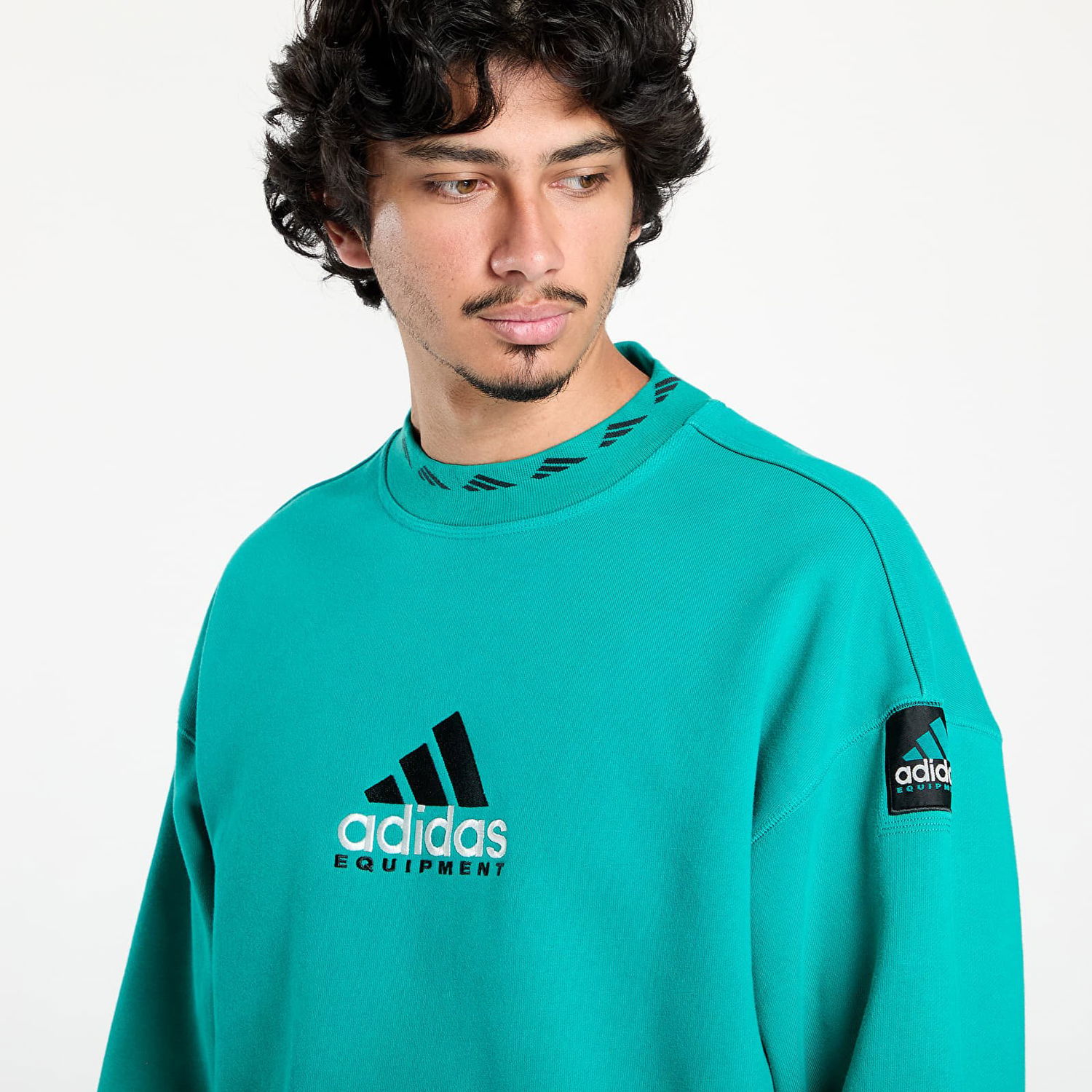 Mikina adidas Originals Equipment Wash Crewneck Sweatshirt Tyrkysová | JX1570, 1