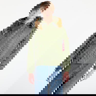 Bomber bunda Alpha Industries N-2B Heritage Faux Fur Trim Hooded Bomber Jacket Zelené | 100105-01, 0