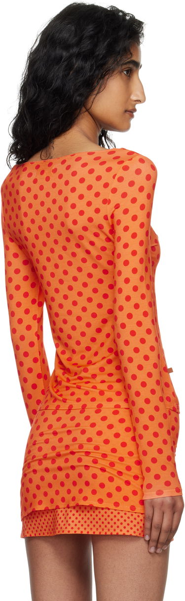 Tričko Miaou Miaou Amelia Polka Dot Long Sleeve Top Oranžová | 7183LJBRRP, 2