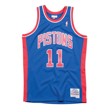 Dres Mitchell & Ness NBA Swingman Jersey Detroit Pistons Isiah Thomas Modrá | SMJYGS18163-DPIROYA88ITH, 0