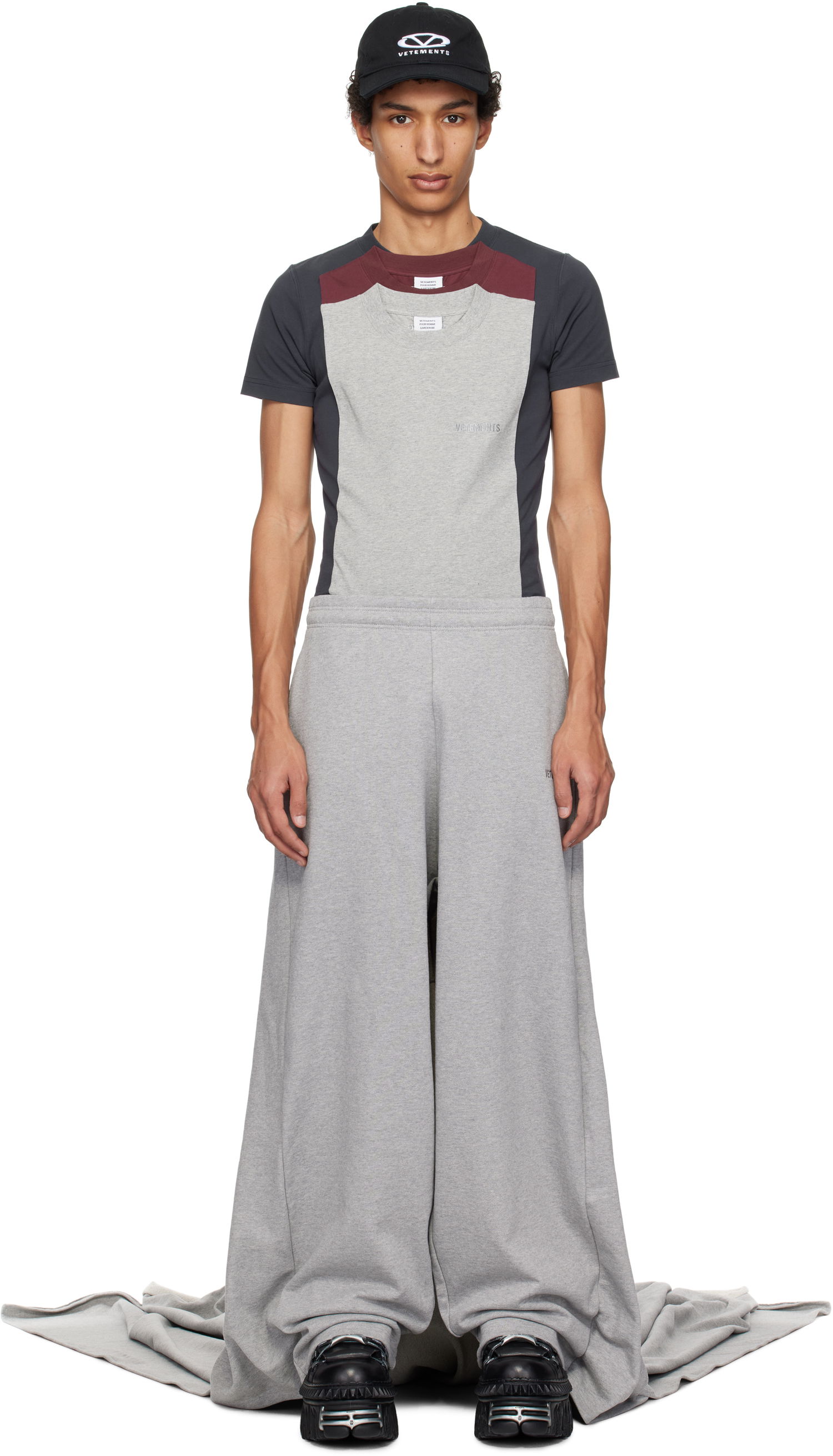 Tepláky VETEMENTS Vetements Runway Train Sweatpants Šedá | UA66SP640G, 0
