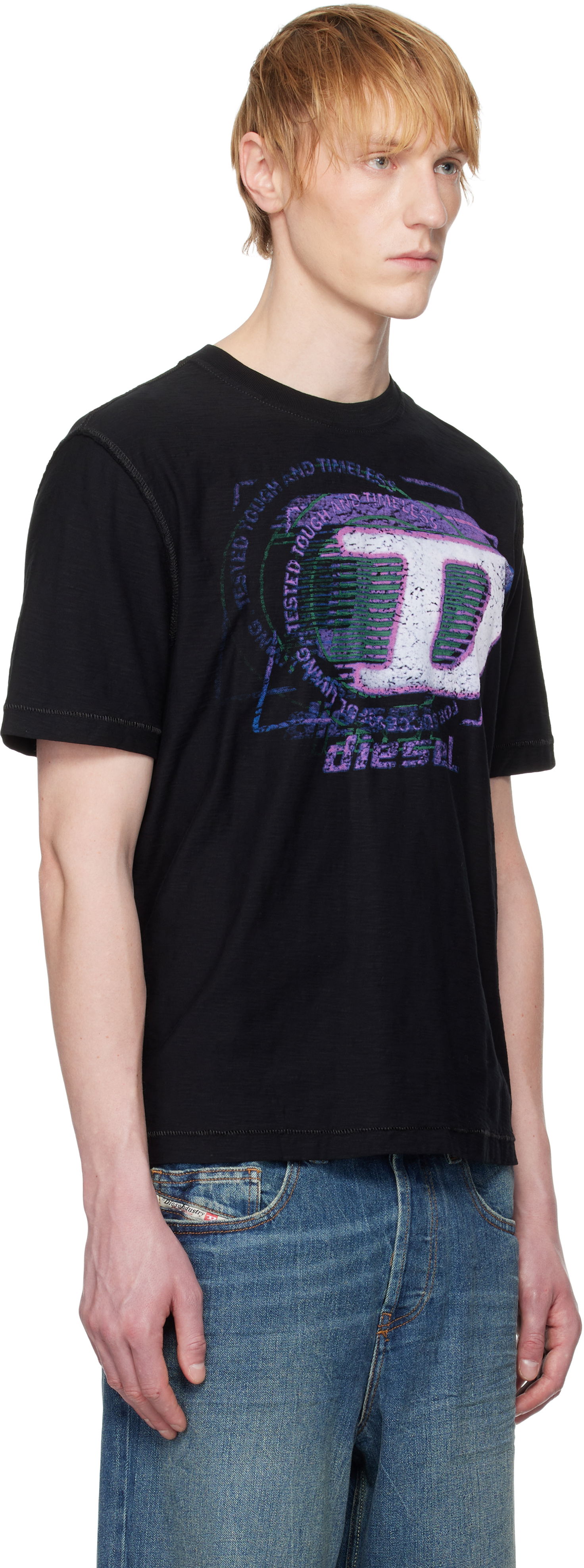 Tričko Diesel Diesel T-Adjust-R11 Graphic T-Shirt Čierna | A16430-0QKAP-9XX, 1
