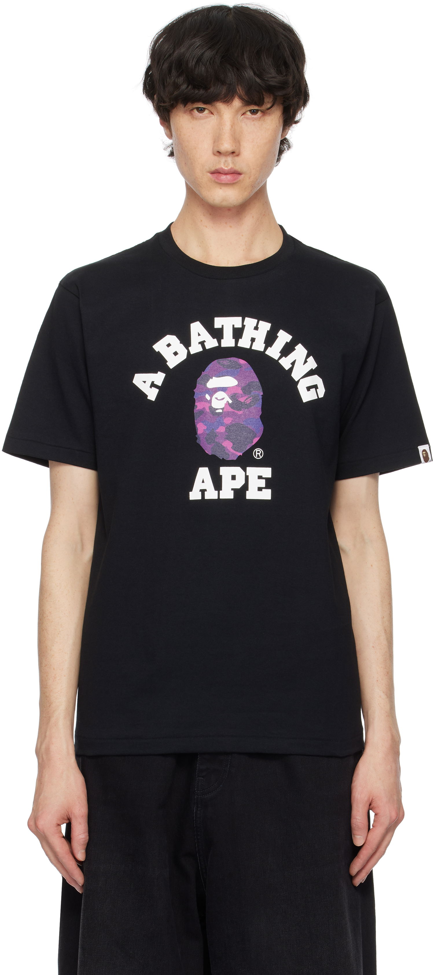 Tričko BAPE Camo College T-shirt Čierna | 001TEK801018M, 0