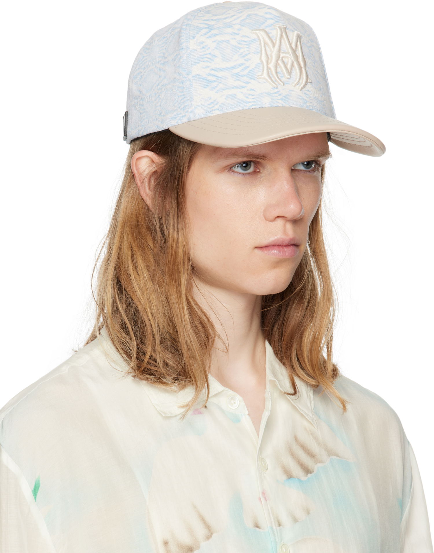 Šiltovka AMIRI AMIRI MA Leather Brim Denim Cap Modrá | AMHACP1066, 1