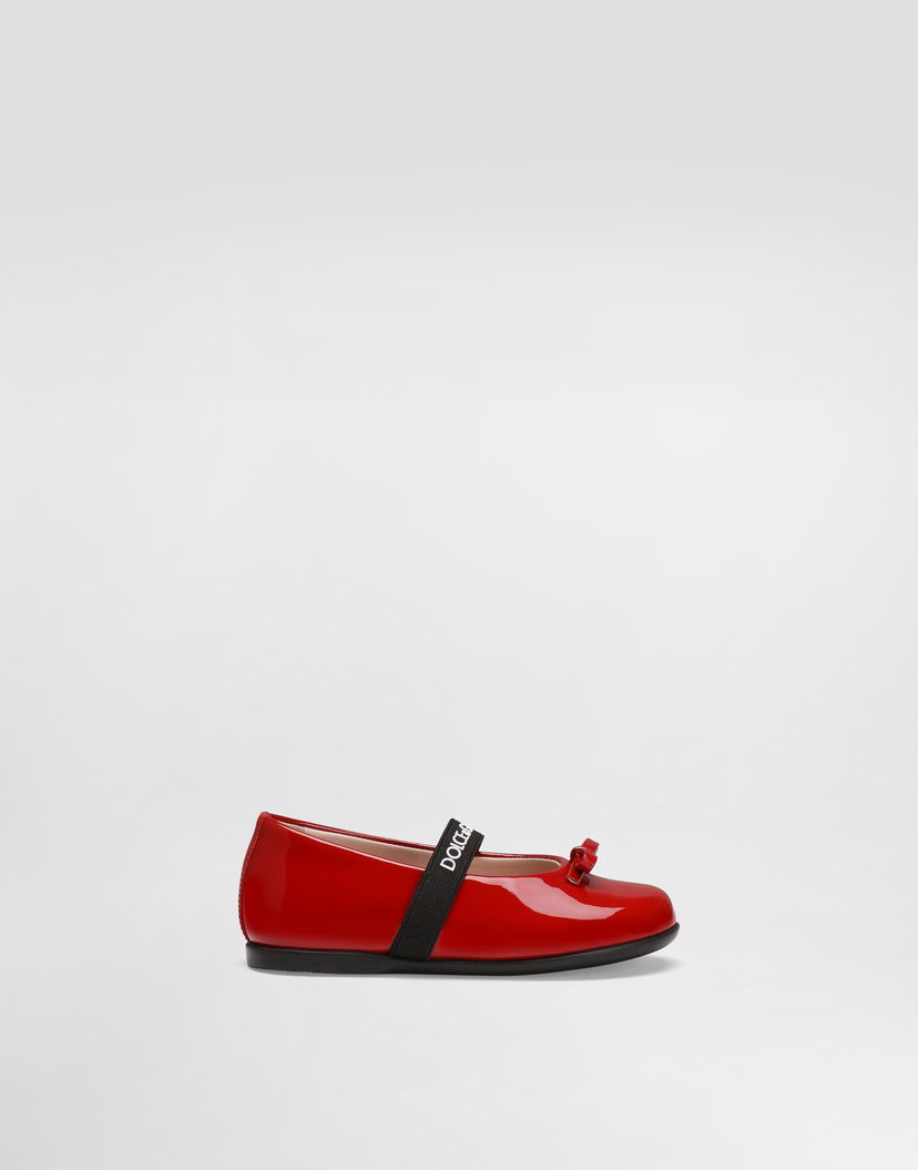 Doplnky Dolce & Gabbana Dolce & Gabbana Patent Leather Ballet Flats With Elastic Červená | D20093A483187124