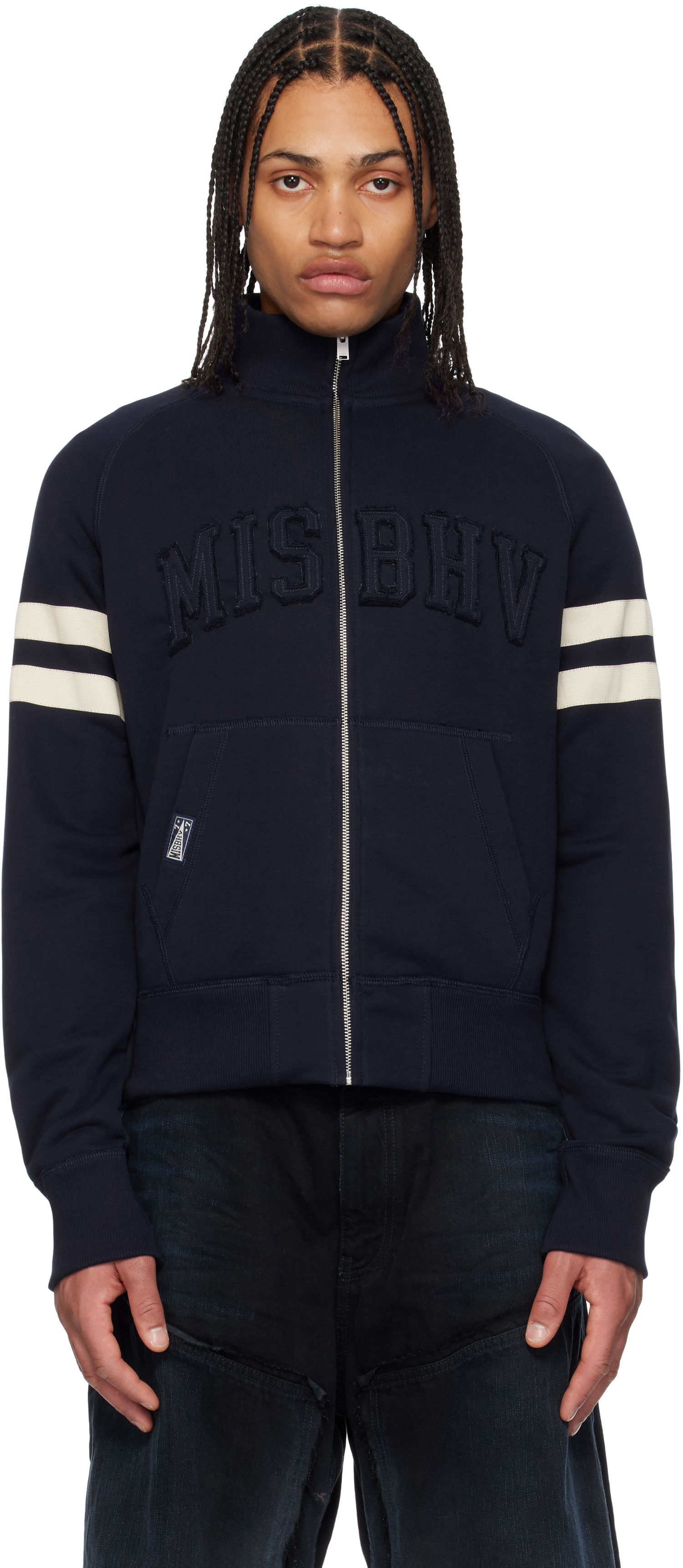 Mikina MISBHV MISBHV Zuma Zip-Up Sweater Navy | 250M150, 0