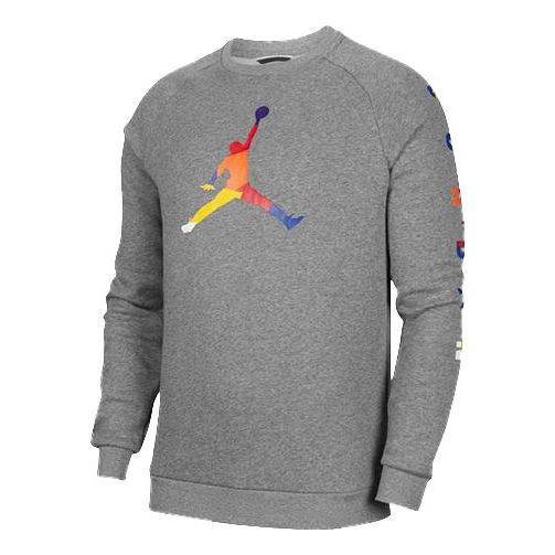 Sveter Jordan Jordan Rainbow Jumpman Pullover Šedá | DA6729-091, 0