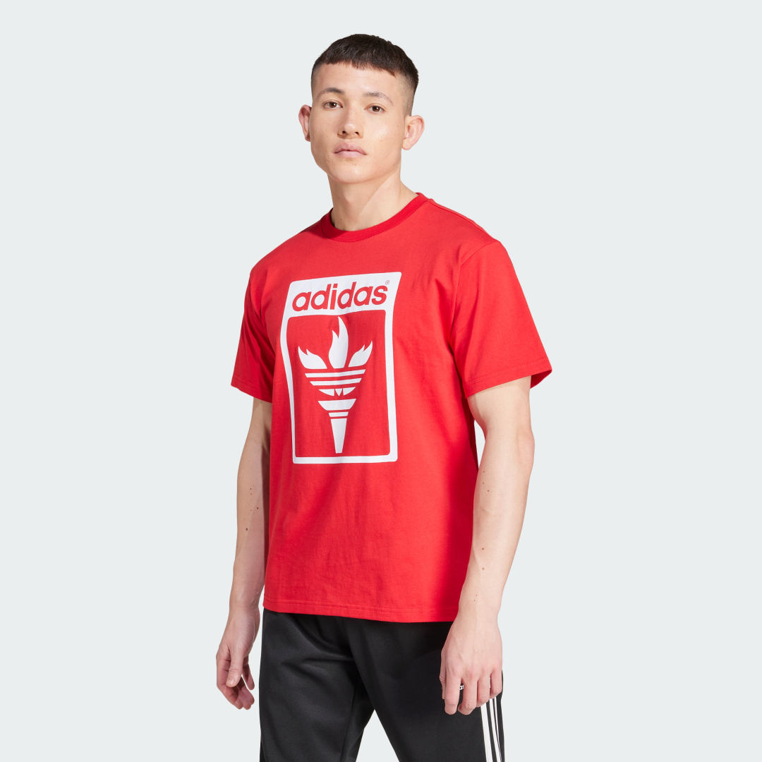Tričko adidas Performance Trefoil Torch Červená | JJ1219, 0
