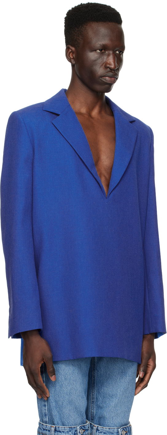 Bunda Coperni Coperni Plunging Blazer Modrá | COPV55835MEN, 1