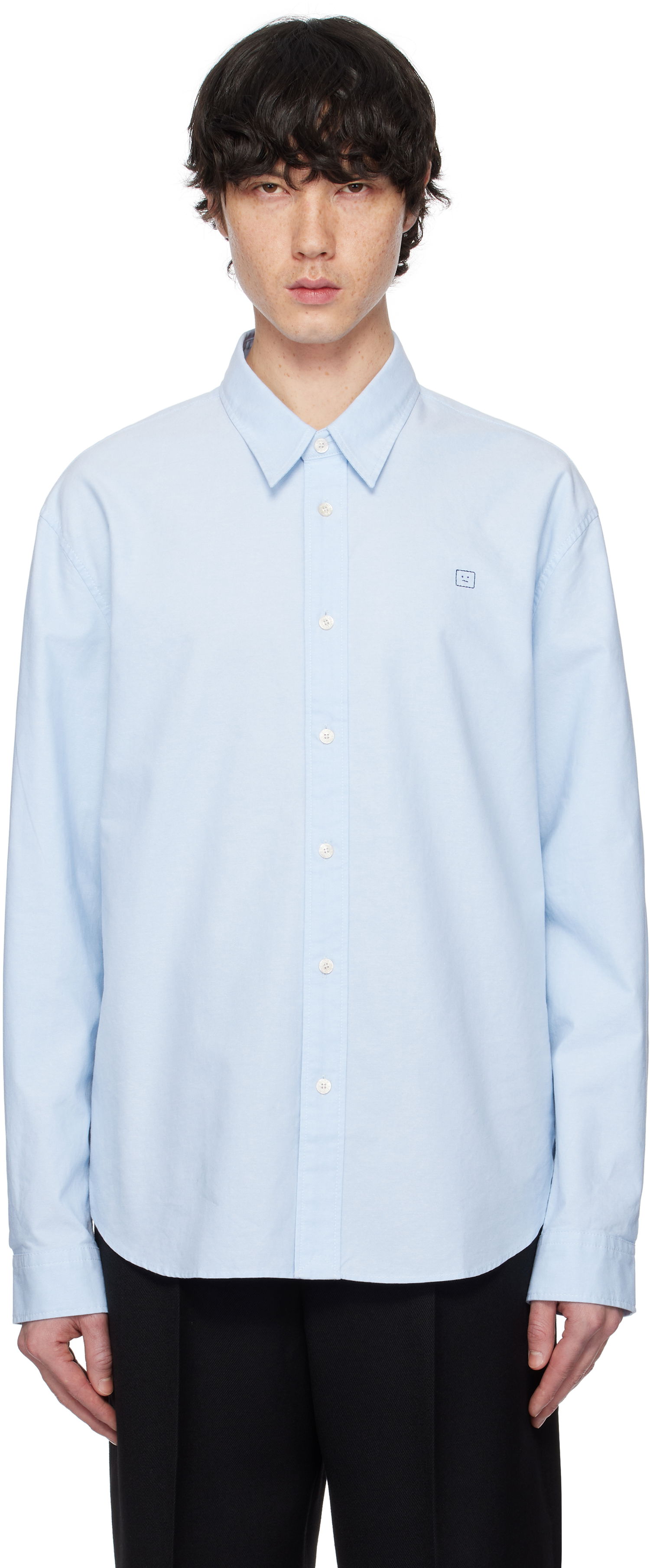Košeľa Acne Studios Acne Studios Button-Up Shirt Modrá | CB0096-, 0