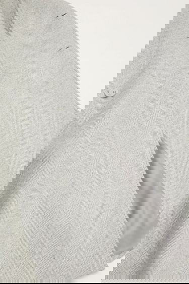 Kabáty Lacoste Double-breasted Long Coat with Wool Blend Šedá | BH5529, 4