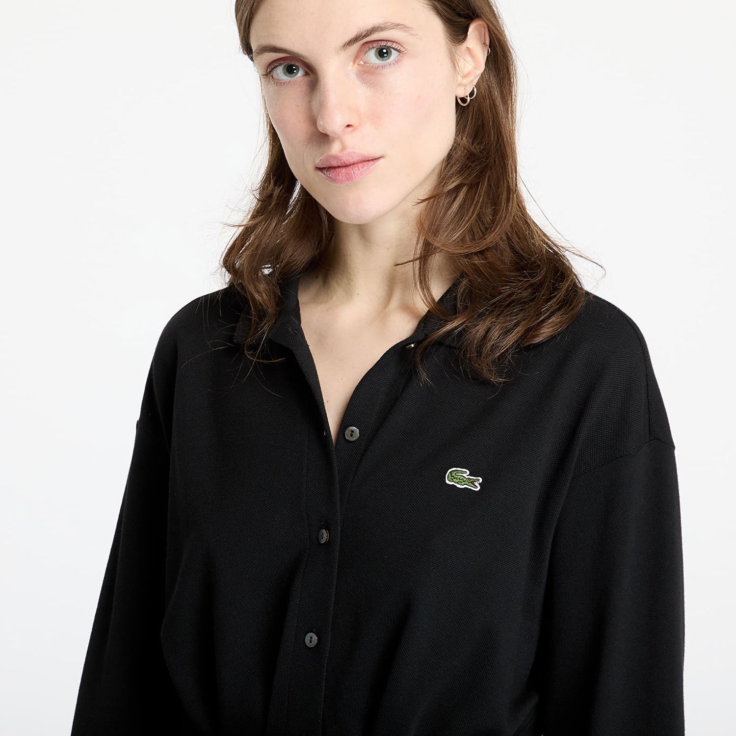 Šaty Lacoste Relaxed Fit Pique Polo Dress Čierna | EF0850 031, 1
