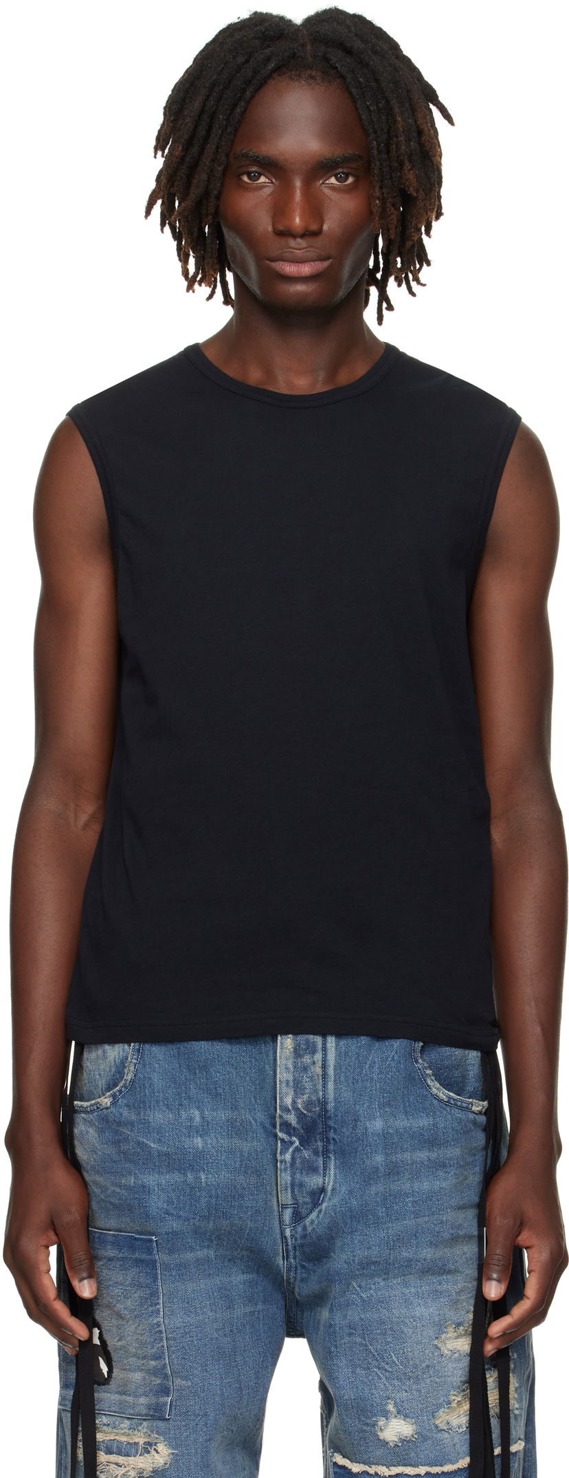 Tielko Ann Demeulemeester Ann Demeulemeester Ysewijn 'Eternal Roses' Tank Top Čierna | B0012882-FA206-099