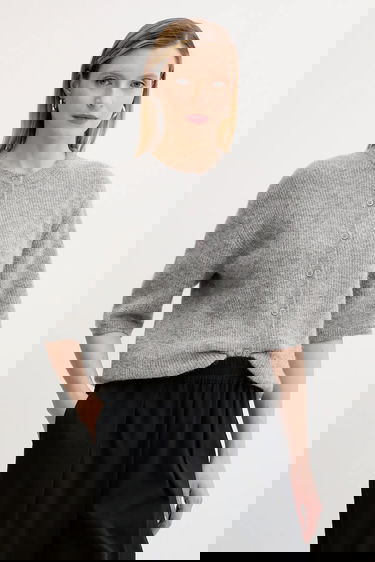 Sveter Samsoe Samsoe Samsoe Samsoe SAANOURA Cardigan Šedá | F25200115, 0