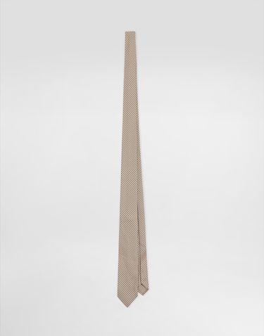 Šál Dolce & Gabbana Dolce & Gabbana Martini Jacquard Tie Béžová | GT149EG0JYQS9001, 0