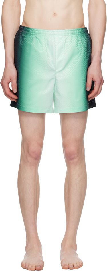 Plavky Casablanca Casablanca Gradient Monogram Jacquard Swim Shorts Zelené | MPF25-TR-224-01, 0