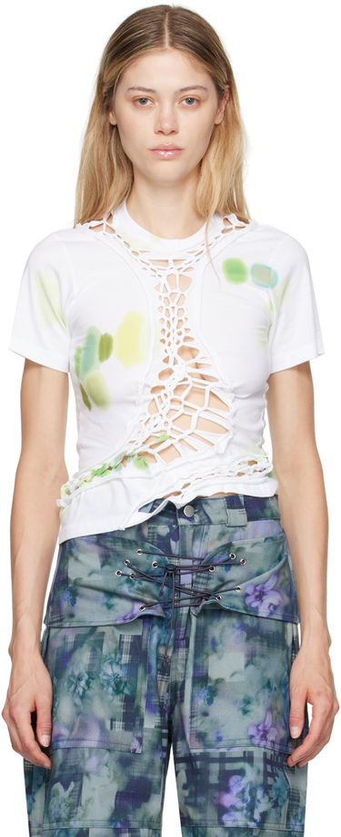 Tričko Collina Strada Collina Strada Tosh Crocheted T-Shirt Biela | XX3378, 0