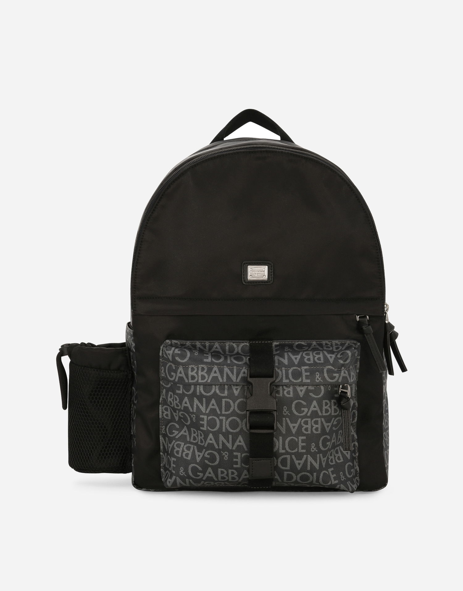 Batoh Dolce & Gabbana Dolce & Gabbana Nylon Backpack With Logo Jacquard Čierna | EM0125AA9808B969, 0