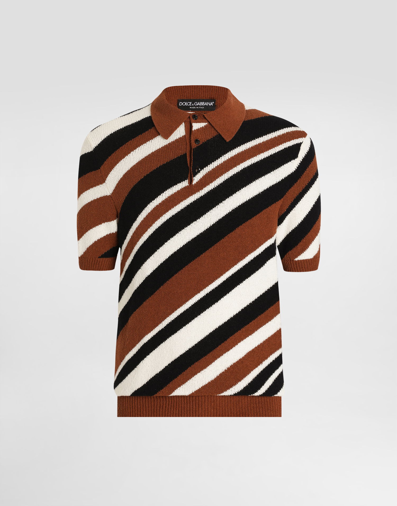 Polo tričko Dolce & Gabbana Dolce & Gabbana Striped Short-Sleeved Knit Polo Shirt Rôznofarebný | GXZ64TJFMMSM9492, 0