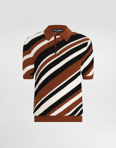 Polo tričko Dolce & Gabbana Dolce & Gabbana Striped Short-Sleeved Knit Polo Shirt Rôznofarebný | GXZ64TJFMMSM9492, 0