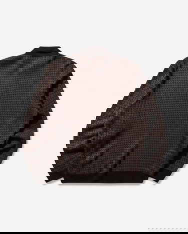 Polo tričko Carhartt WIP Lowis Longsleeve Polo Houndstooth Hnedá | I035395 35MXX, 2