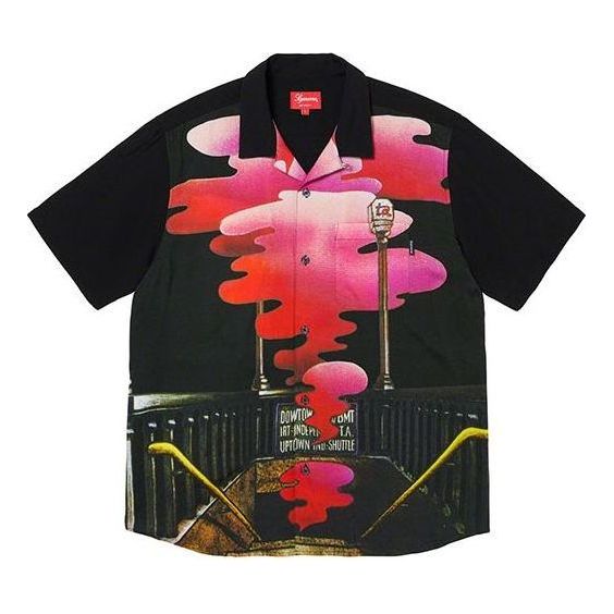 Košeľa Supreme The Velvet Underground Rayon Short Sleeve Shirt Čierna | SUP-FW19-449, 0