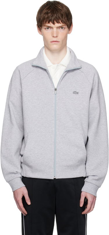 Mikina Lacoste Lacoste Double Faced Jersey Zip-Up Sweatshirt Šedá | SH9559_CCA, 0