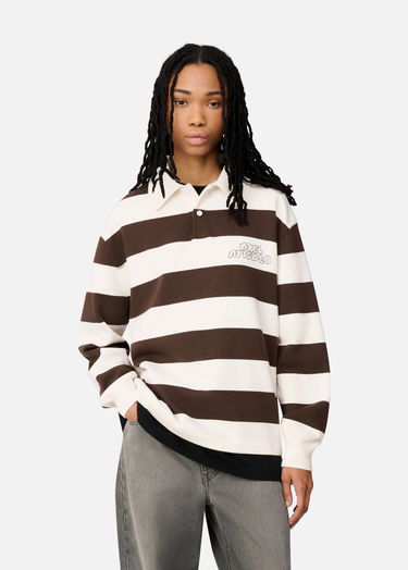 Sveter AXEL ARIGATO Rey Striped Long-Sleeve Polo Sweater Rôznofarebný | A3947003, 4