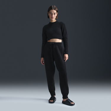 Crop Top Nike Phoenix Cozy Bouclé Crop Top Čierna | FZ1716-010, 2