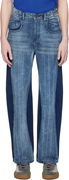 ADER error Two-Tone Pinstriped Jeans